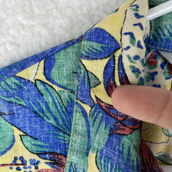 Da Vinci California Hawaiian Shirt Mens Size 1X XL Tropical Reverse Print USA - Picture 7 of 16